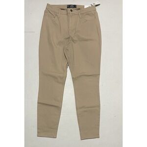 Hollister Pants Womens 11 Regular Curvy High Rise Super Skinny Khaki Tan Stretch